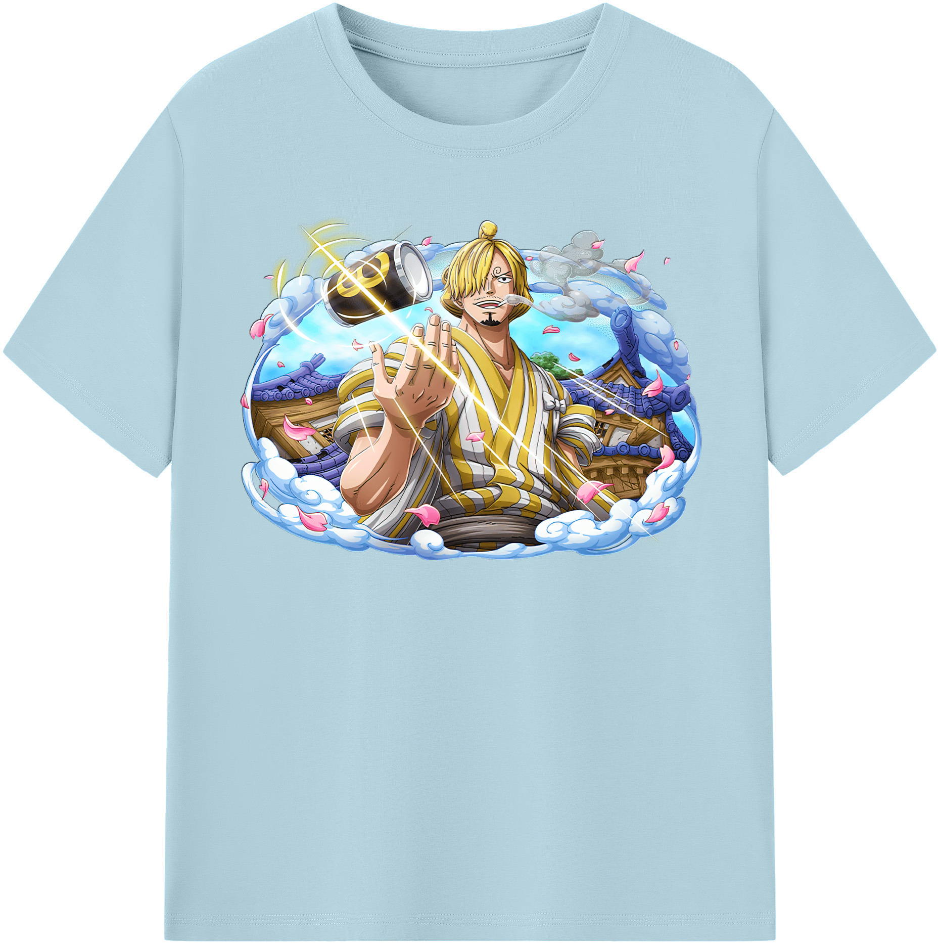 ワンピース サンジ ONE PIECE Sanji 綿100％半袖Tシャツ（フロントプリント）